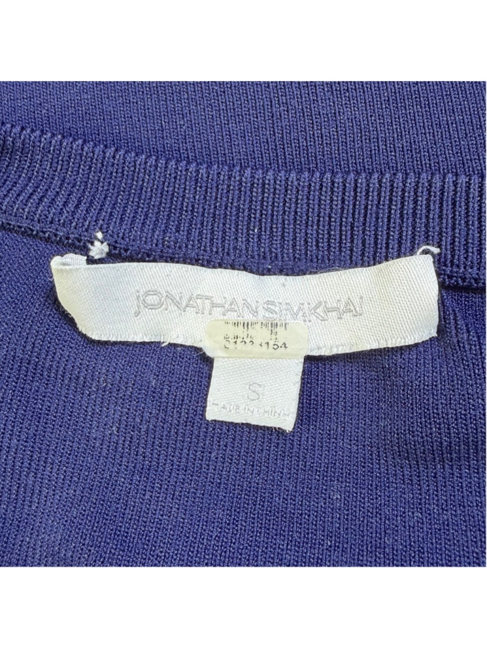 Jonathan Simkhai Signature Flared Bell Sleeve Knit Sweater In Navy Blue Sz Small - Picture 5 of 8